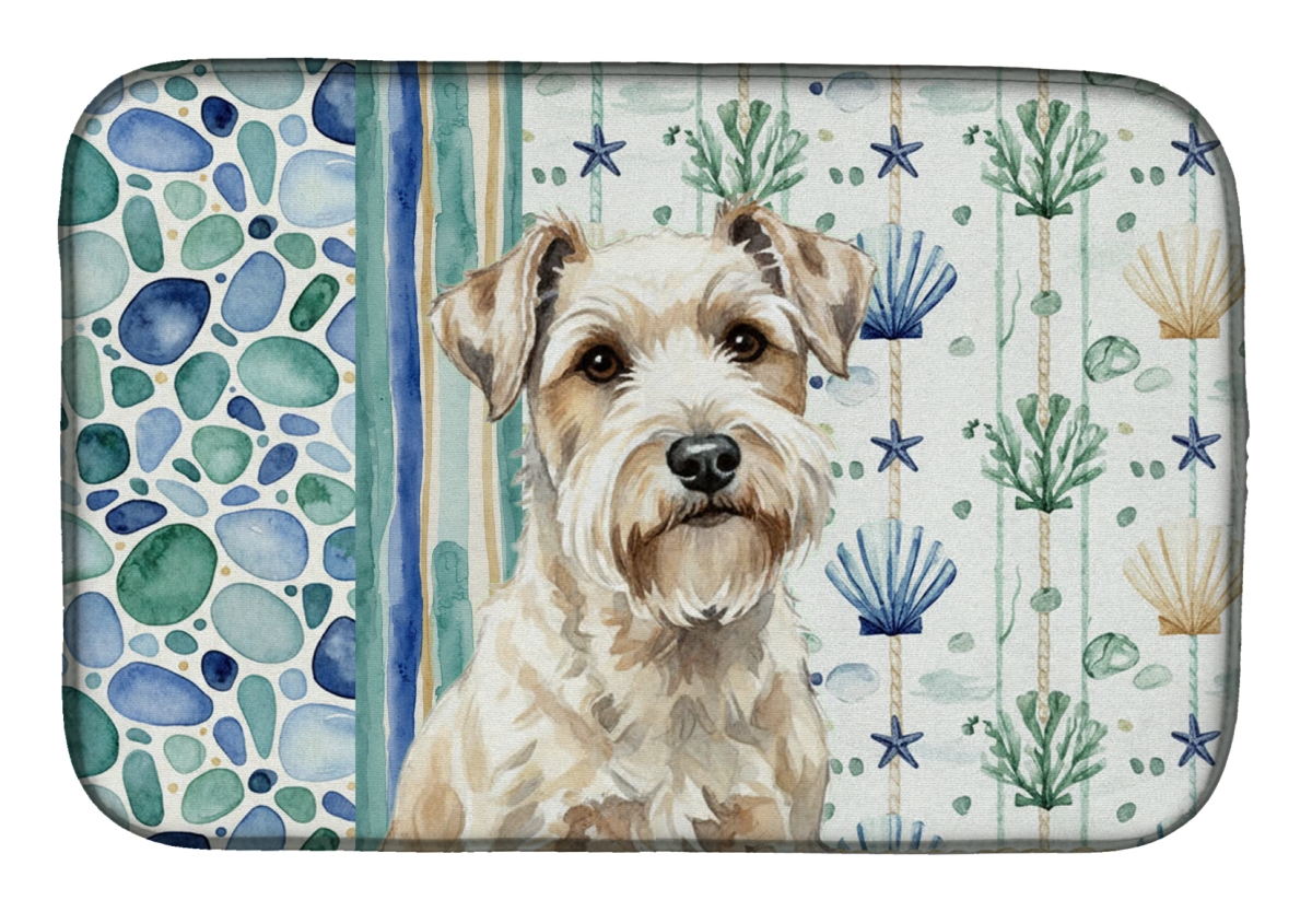 Picture of Carolines Treasures WDK7206DDM 21 x 14 in. Sealyham Terrier Coastal Sea Glass Dish Drying Mat