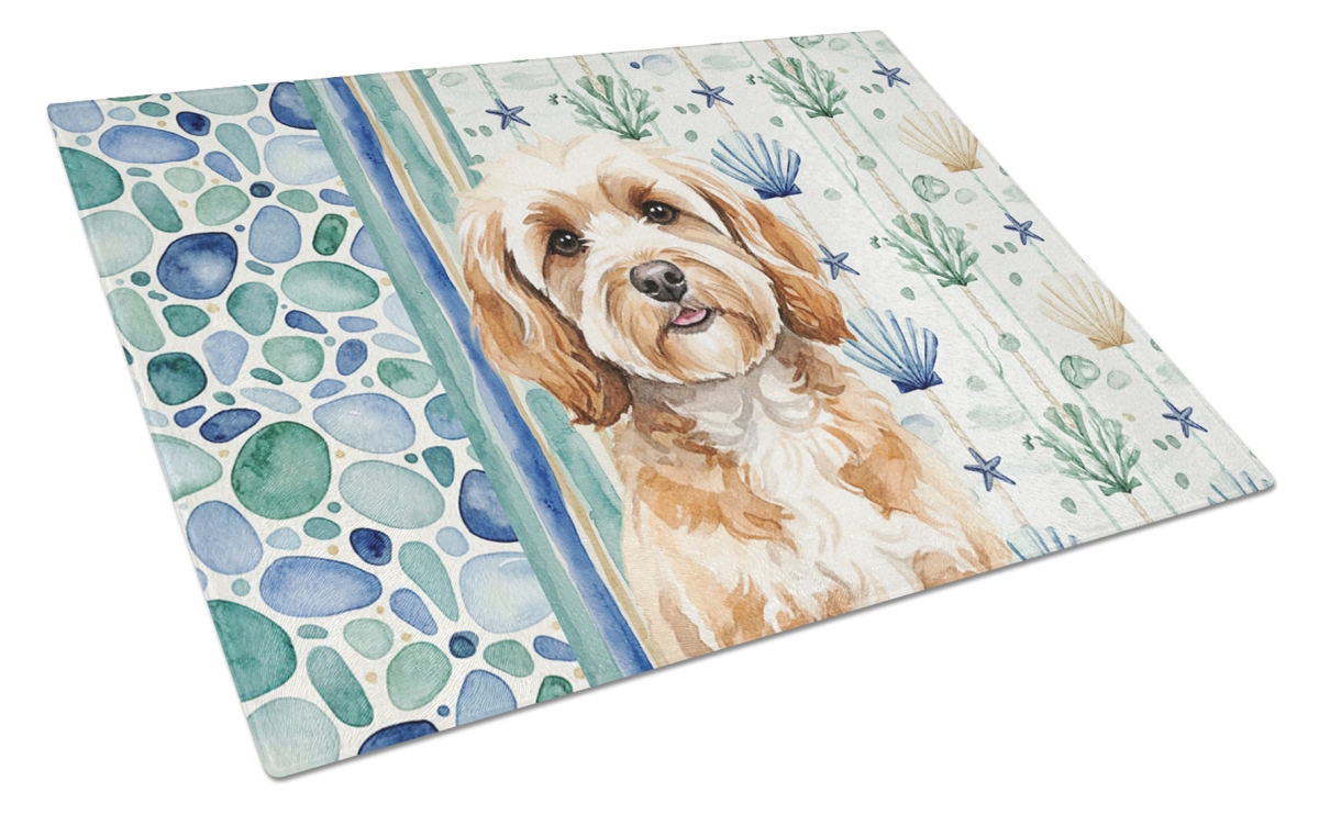 WDK6966LCB 11.25 x 15.25 in. Cavapoo Coastal Sea Glass Cutting Board