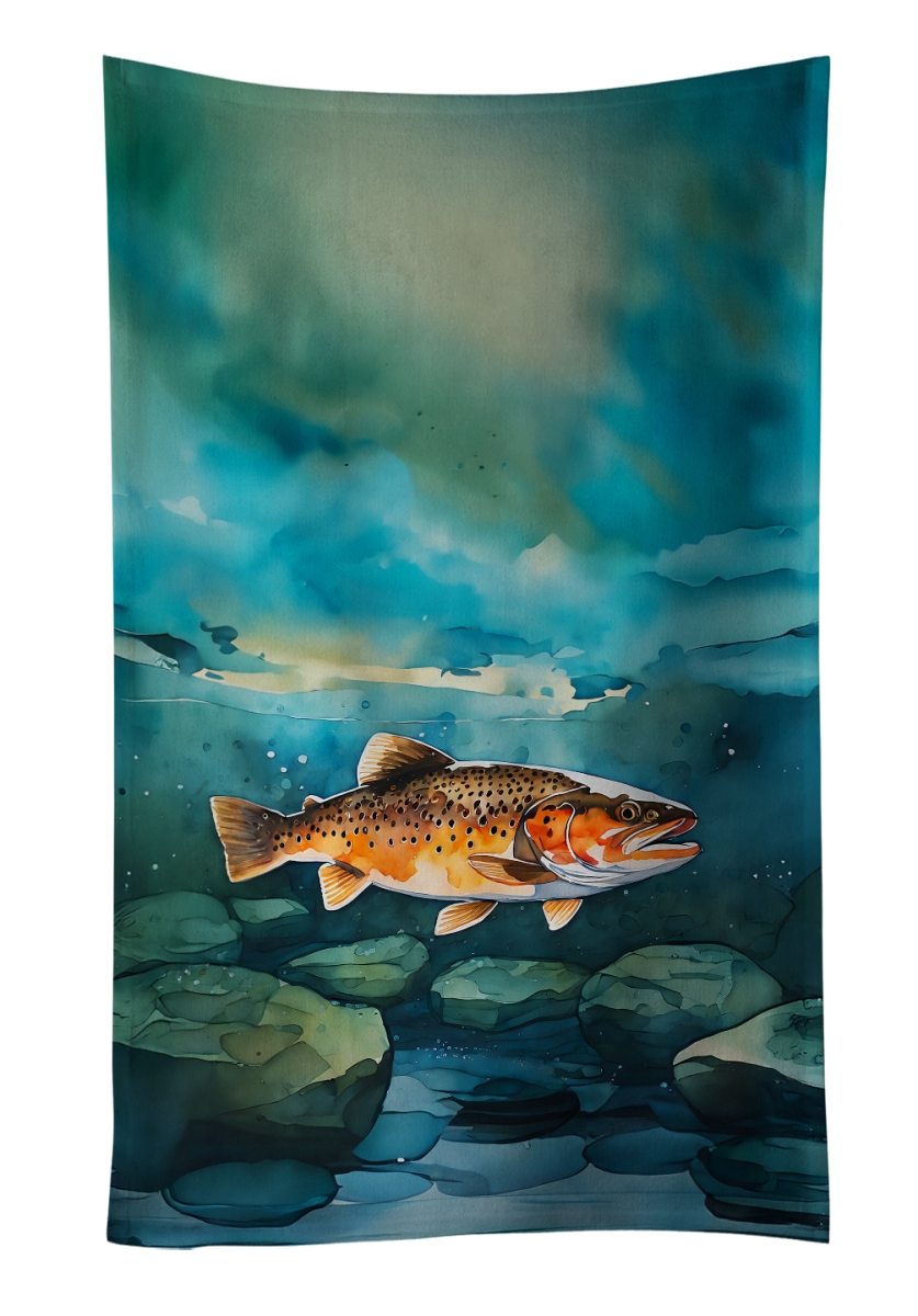 DAC2778KTWL 25 x 15 in. Brown Trout Kitchen Towel