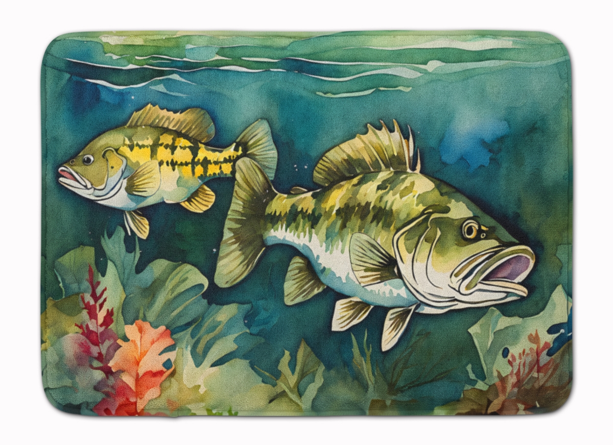 DAC2826RUG 19 x 27 in. Smallmouth Bass Memory Foam Kitchen Mat