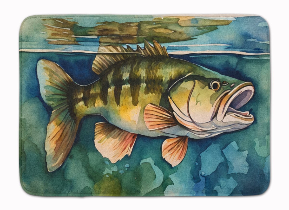 DAC2828RUG 19 x 27 in. Smallmouth Bass Memory Foam Kitchen Mat