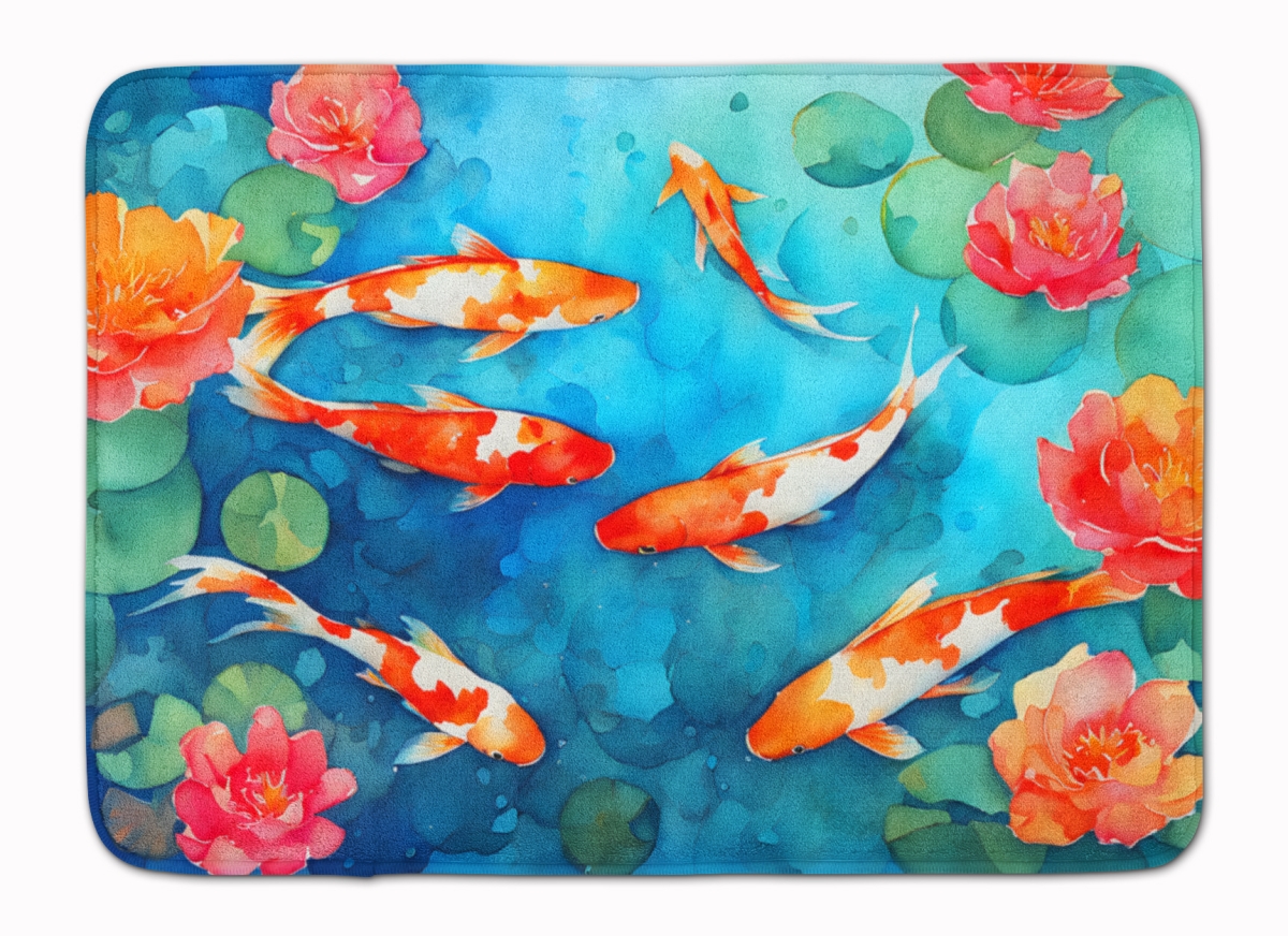 DAC2795RUG 19 x 27 in. Koi Fish Memory Foam Kitchen Mat