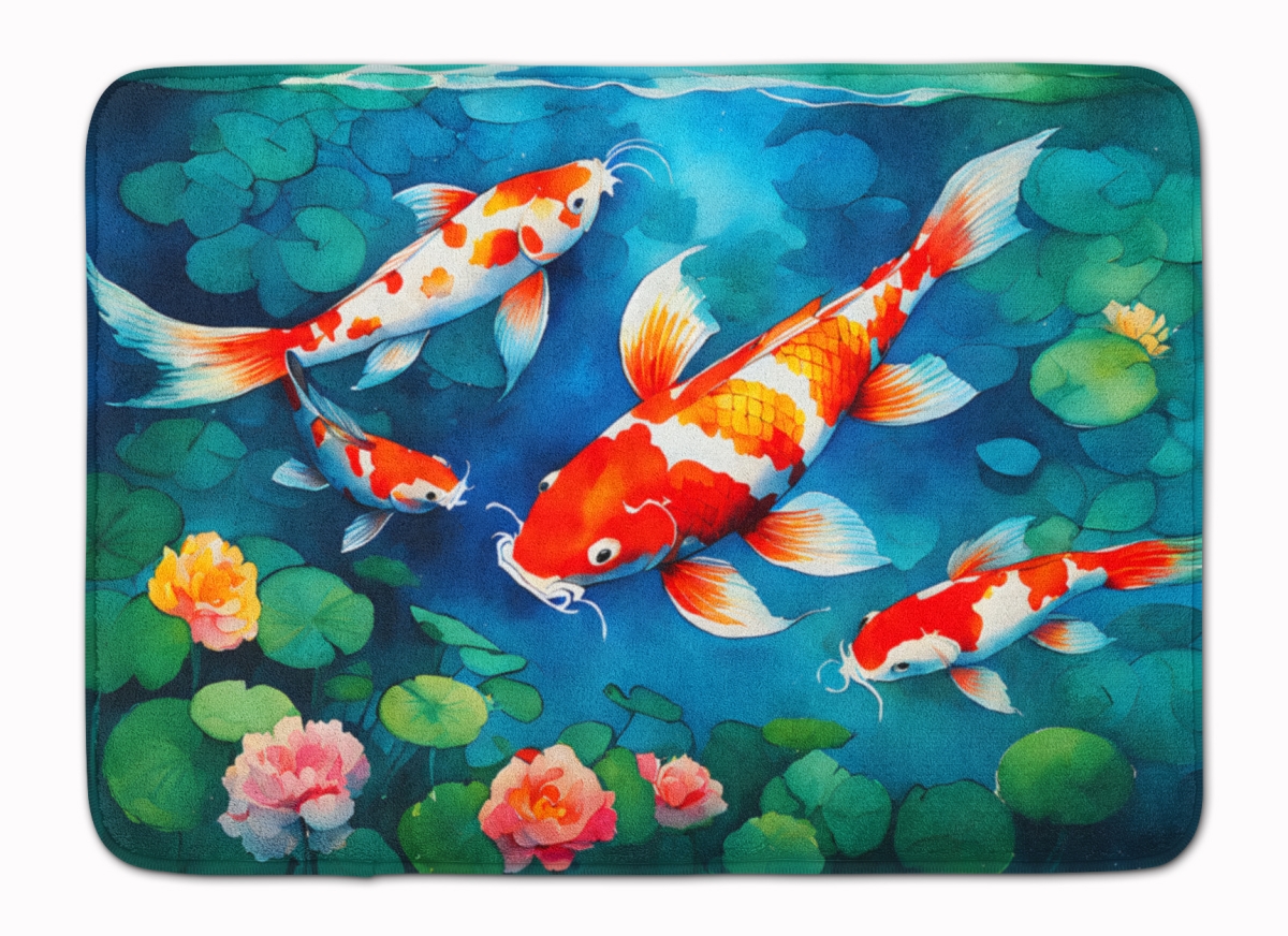 DAC2797RUG 19 x 27 in. Koi Fish Memory Foam Kitchen Mat