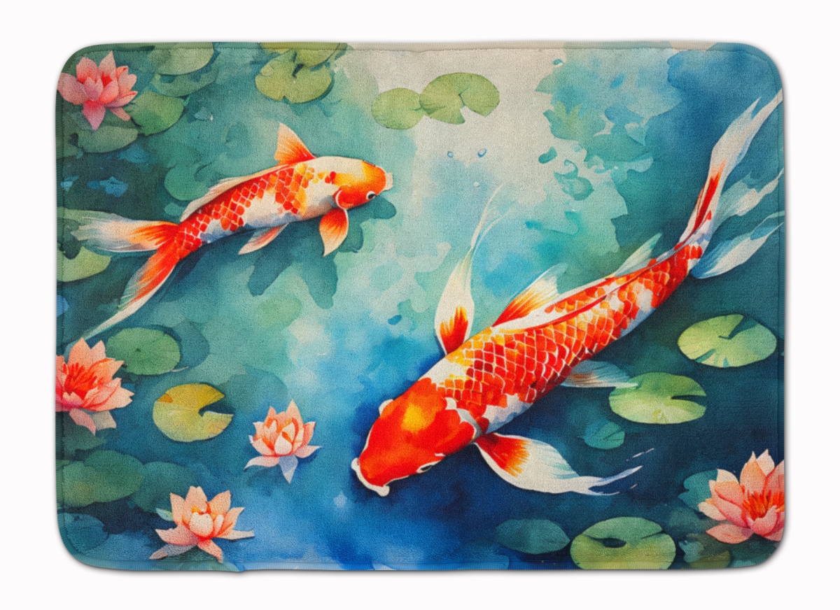 DAC2798RUG 19 x 27 in. Koi Fish Memory Foam Kitchen Mat