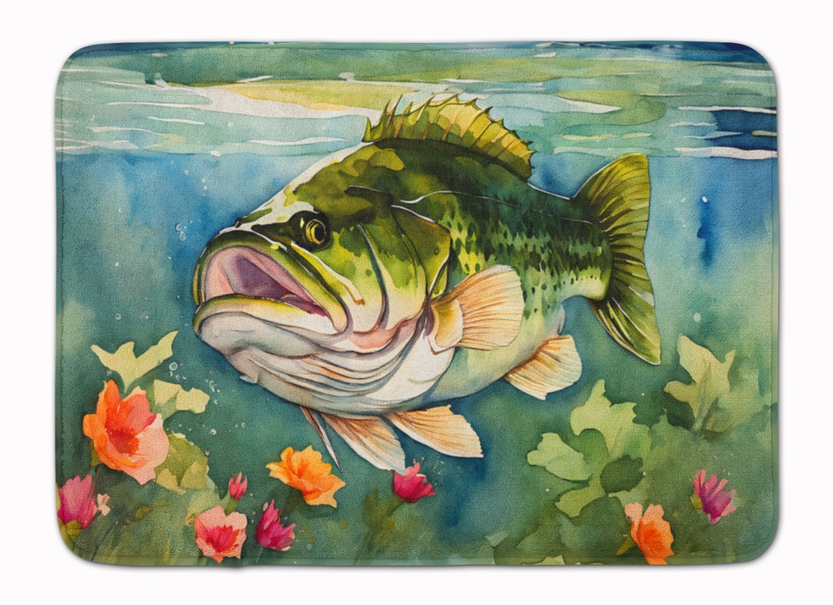 DAC2802RUG 19 x 27 in. Largemouth Bass Memory Foam Kitchen Mat