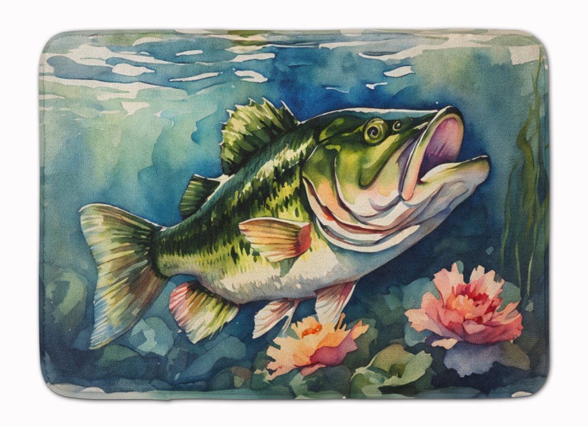 DAC2803RUG 19 x 27 in. Largemouth Bass Memory Foam Kitchen Mat