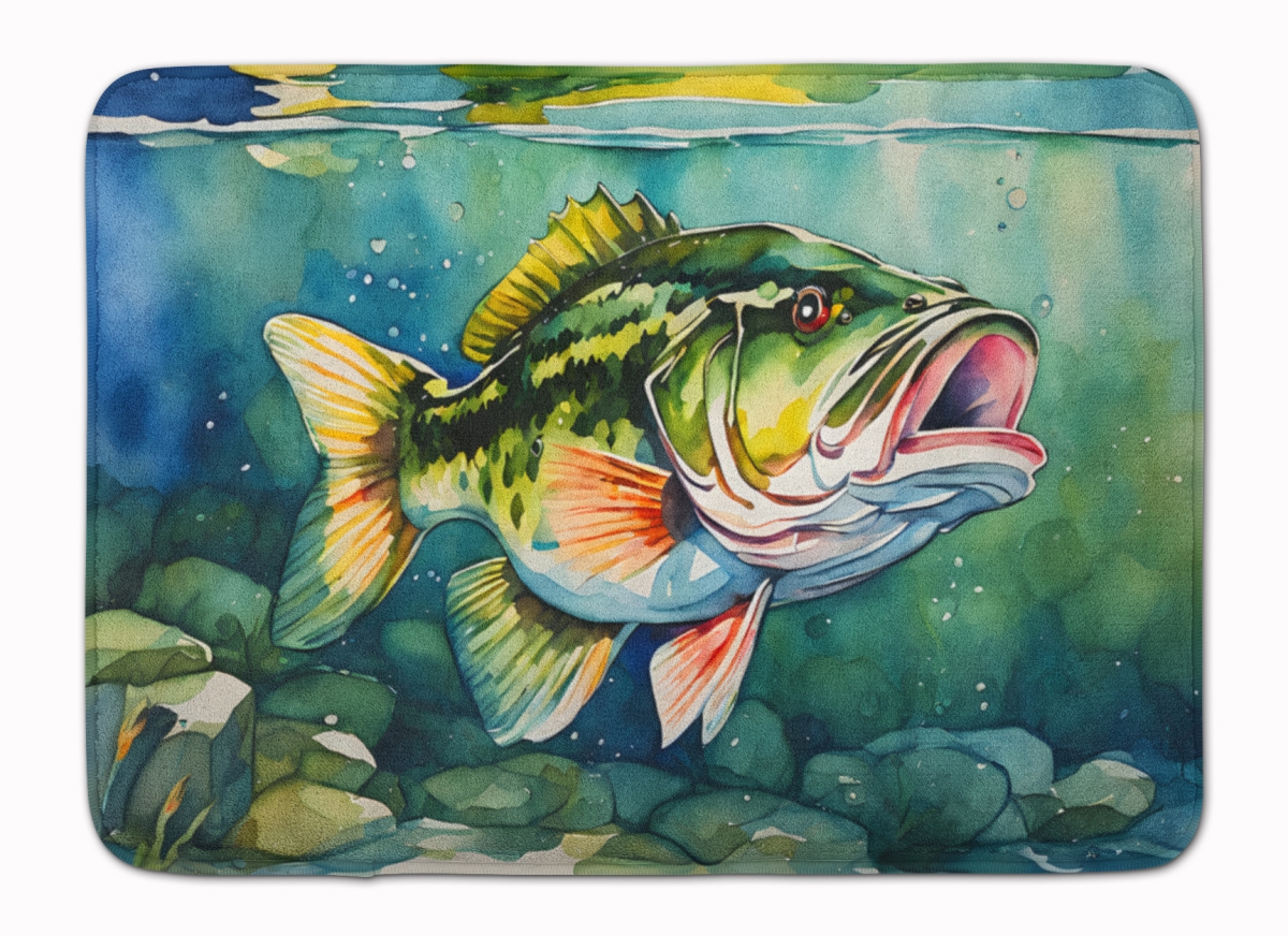 DAC2804RUG 19 x 27 in. Largemouth Bass Memory Foam Kitchen Mat