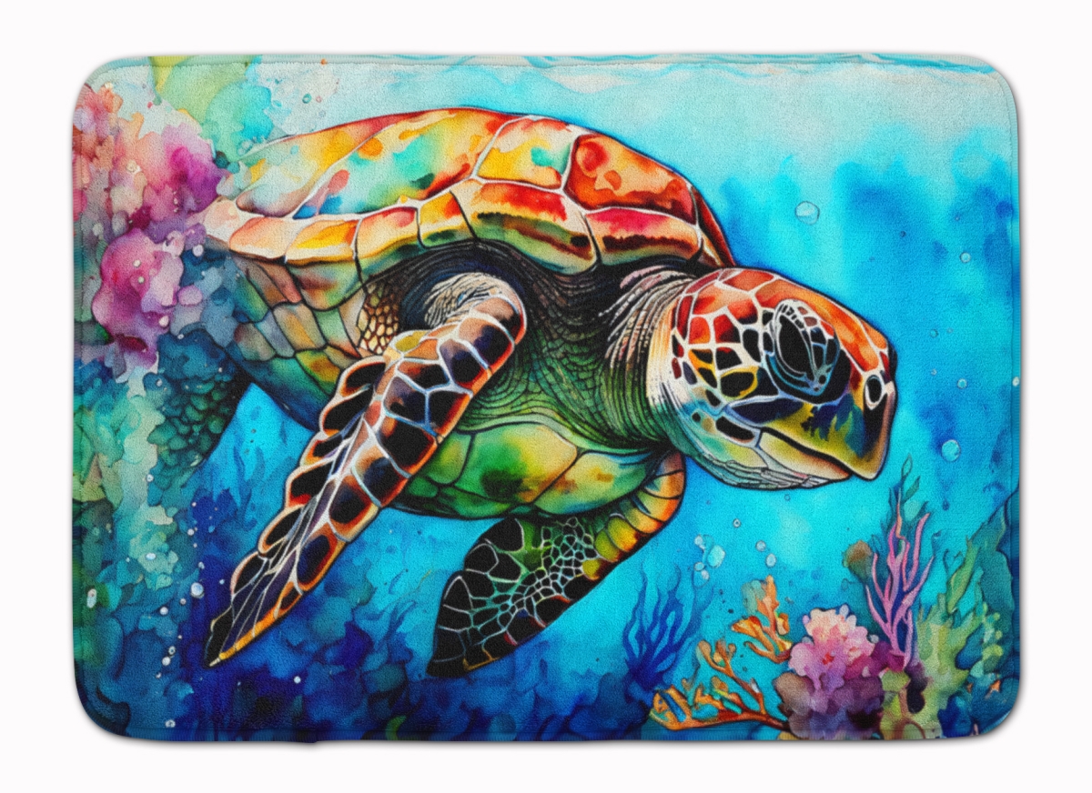 DAC2809RUG 19 x 27 in. Loggerhead Sea Turtle Memory Foam Kitchen Mat