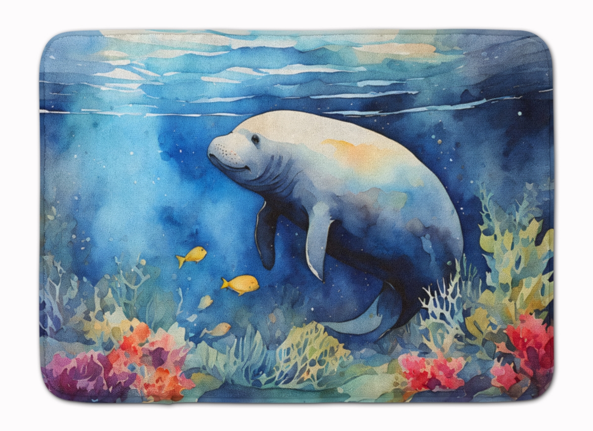DAC2811RUG 19 x 27 in. Manatee Memory Foam Kitchen Mat