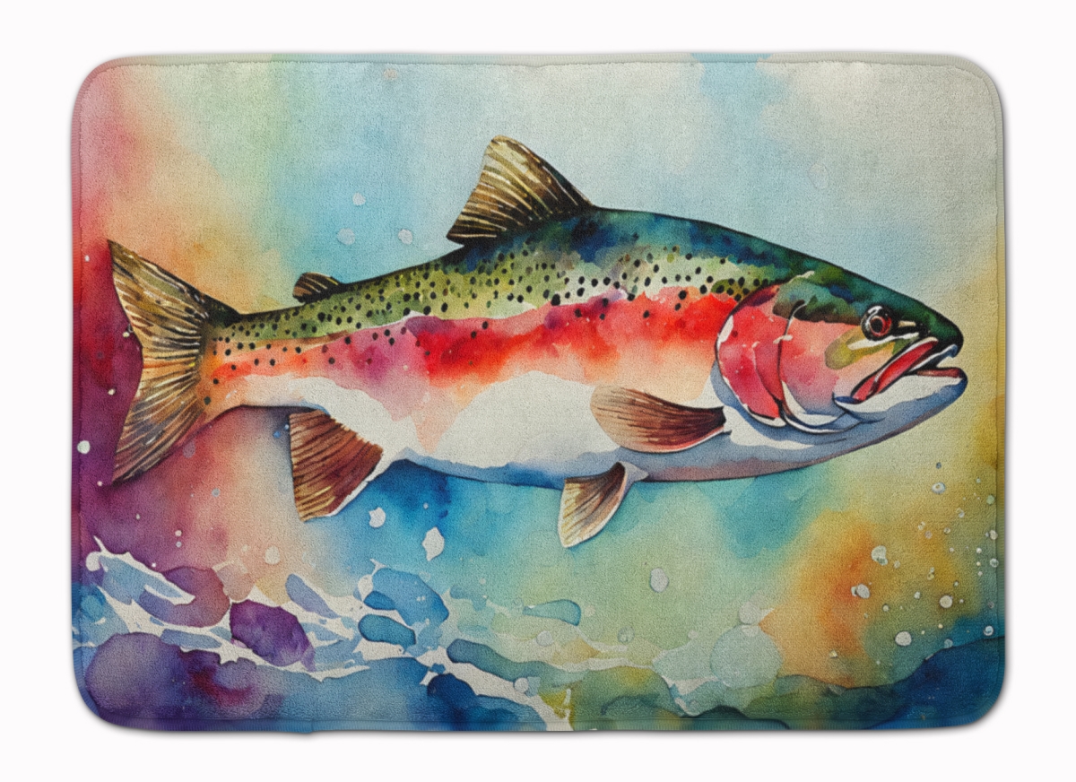 DAC2815RUG 19 x 27 in. Rainbow Trout Memory Foam Kitchen Mat