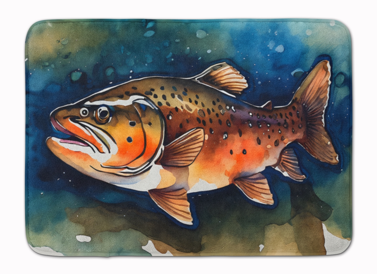 DAC2777RUG 19 x 27 in. Brown Trout Memory Foam Kitchen Mat