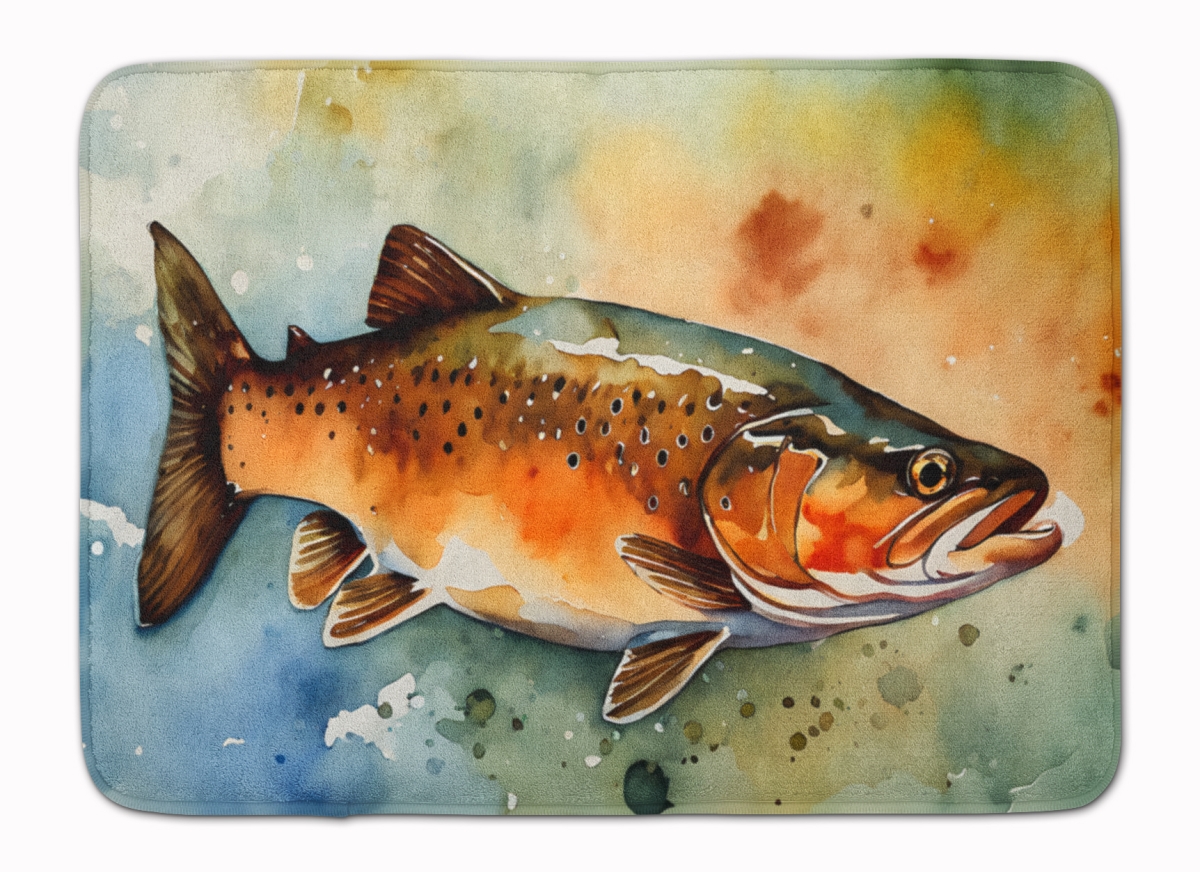 DAC2779RUG 19 x 27 in. Brown Trout Memory Foam Kitchen Mat