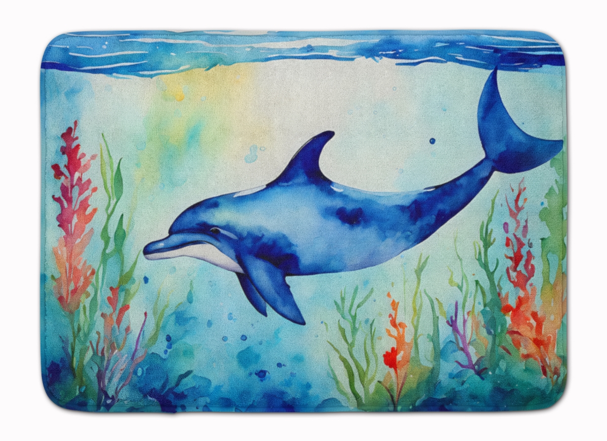 DAC2781RUG 19 x 27 in. Dolphin Memory Foam Kitchen Mat