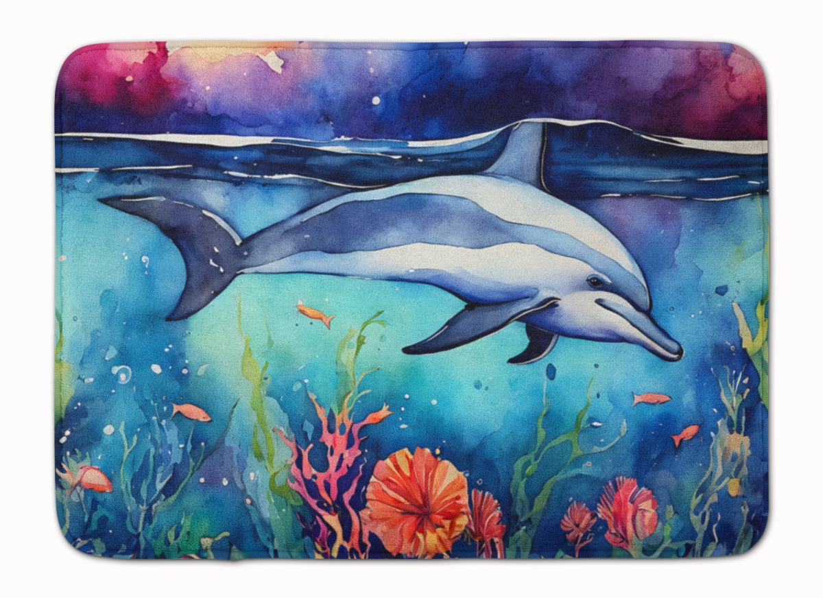 DAC2782RUG 19 x 27 in. Dolphin Memory Foam Kitchen Mat