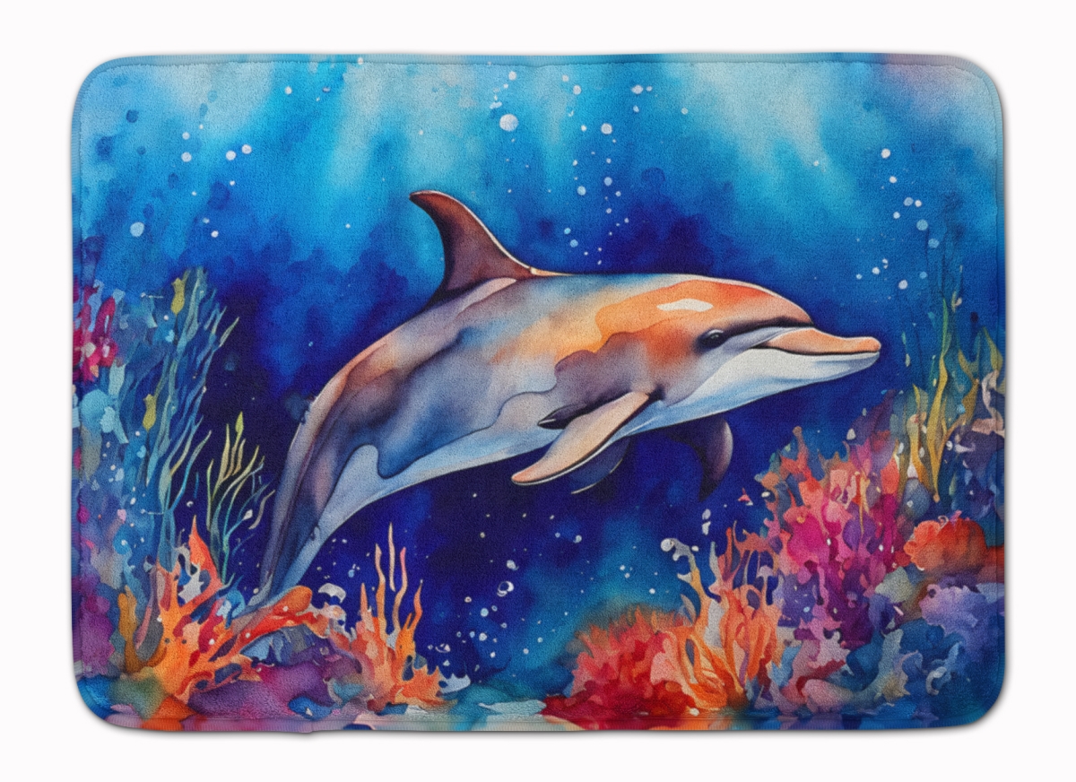 DAC2783RUG 19 x 27 in. Dolphin Memory Foam Kitchen Mat