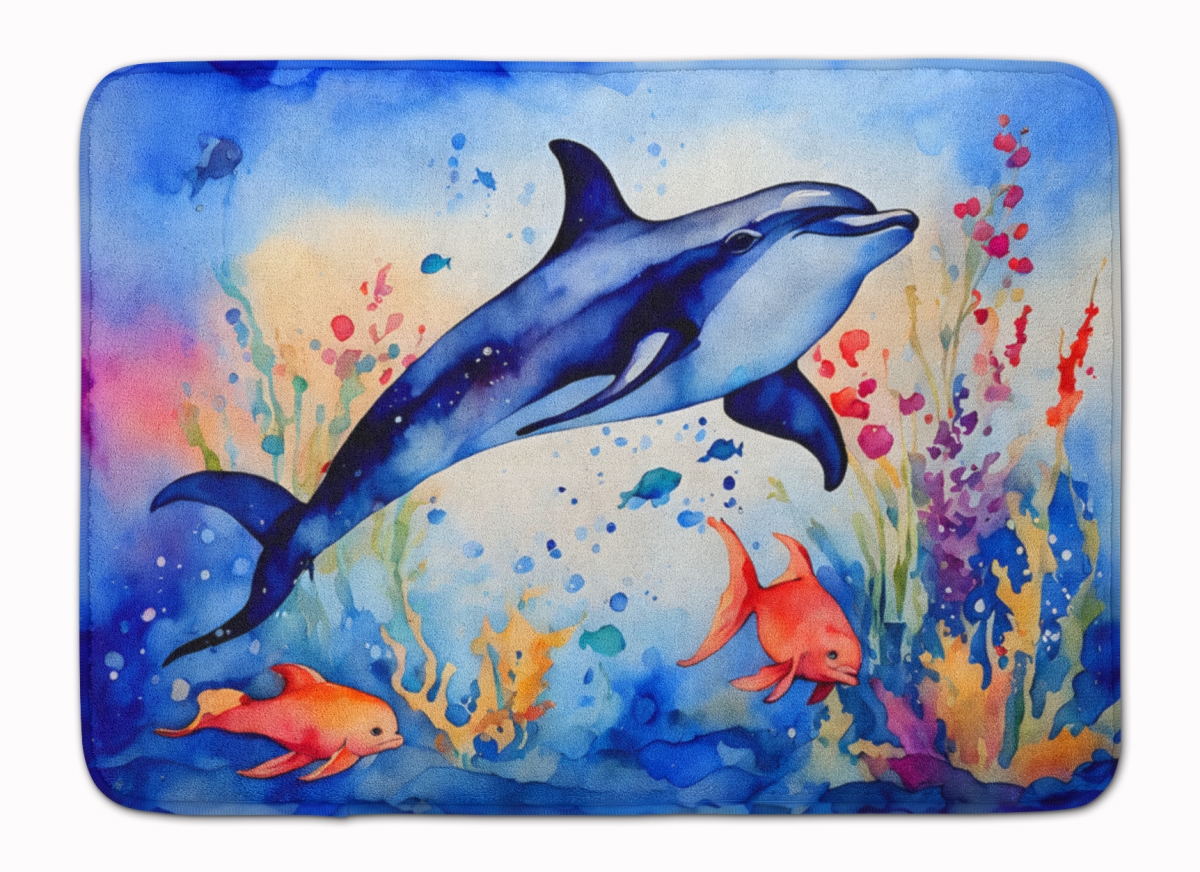 DAC2784RUG 19 x 27 in. Dolphin Memory Foam Kitchen Mat