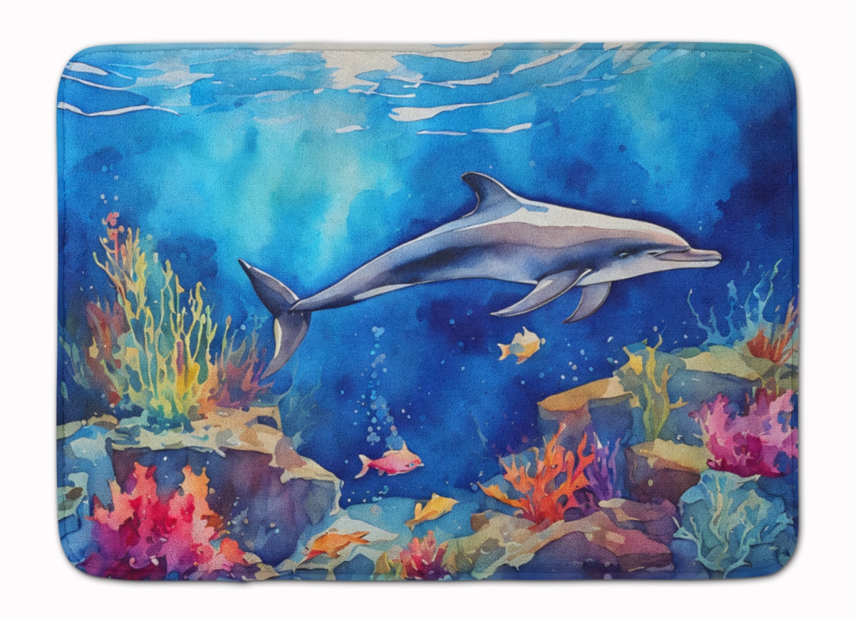 DAC2785RUG 19 x 27 in. Dolphin Memory Foam Kitchen Mat