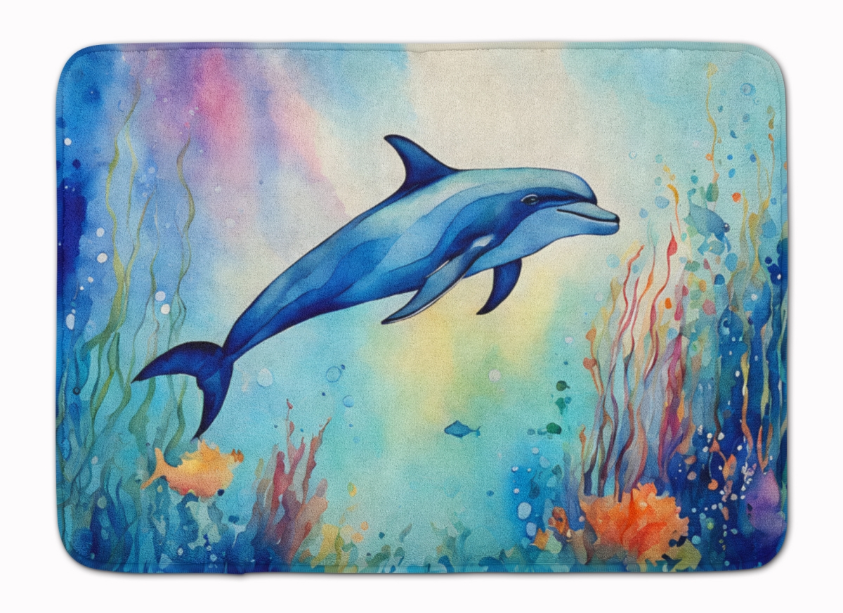 DAC2786RUG 19 x 27 in. Dolphin Memory Foam Kitchen Mat