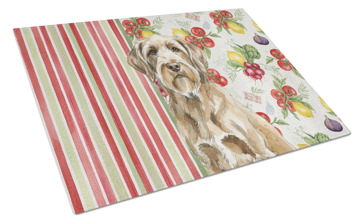 Picture of Carolines Treasures WDK8427LCB 11.25 x 15.25 in. Spinone Italiano Vegetables Glass Cutting Board
