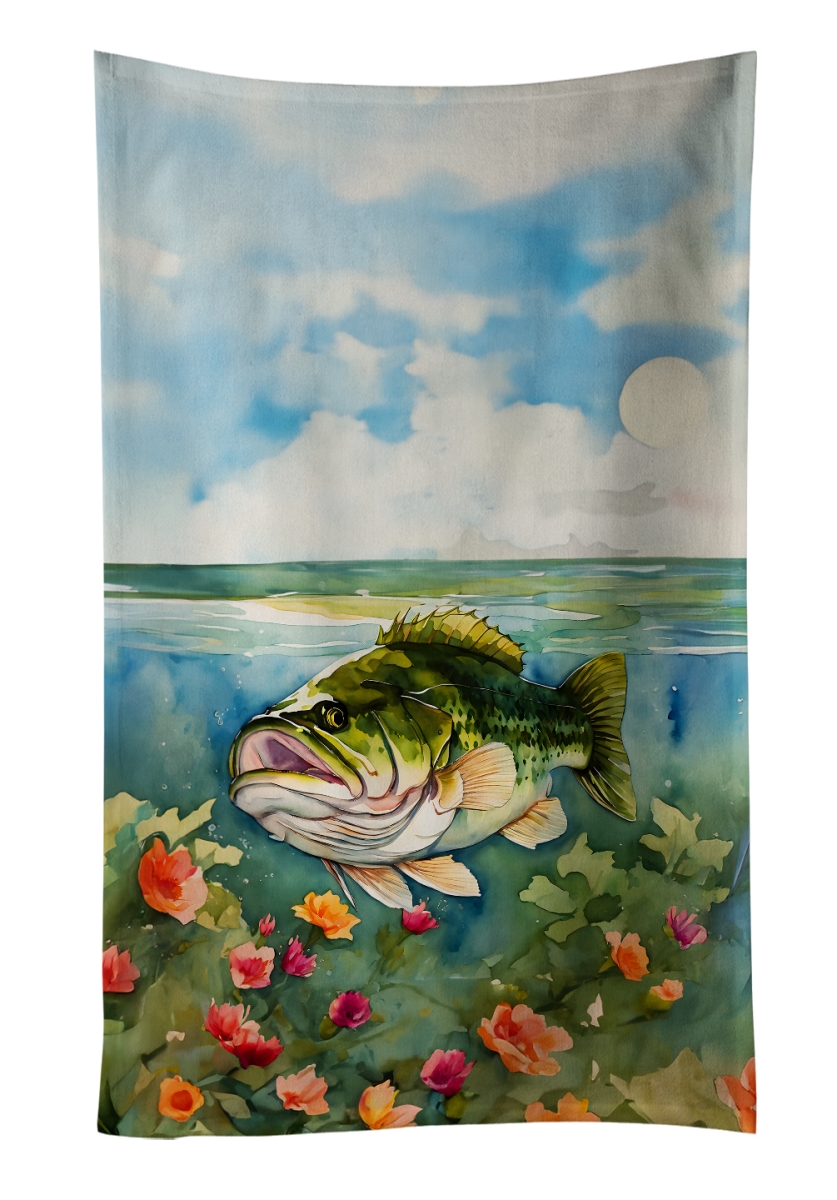 DAC2802KTWL 25 x 15 in. Largemouth Bass Kitchen Towel