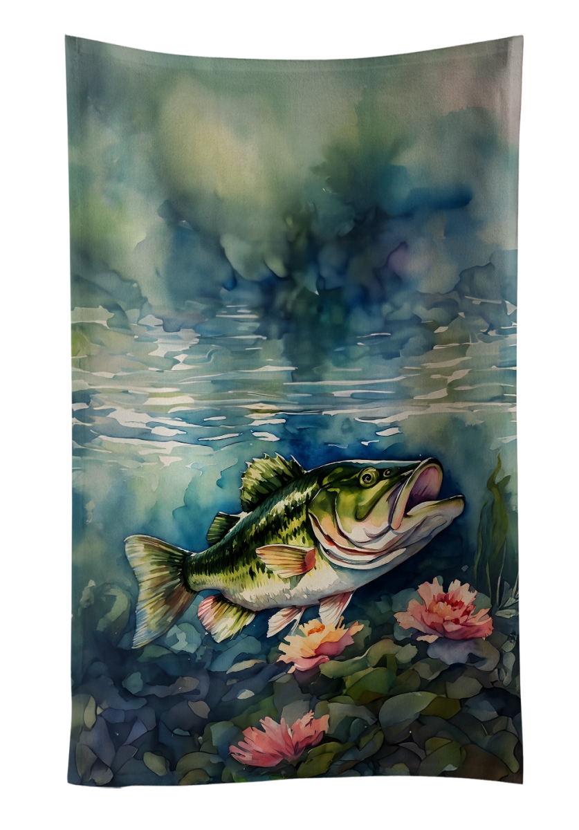 DAC2803KTWL 25 x 15 in. Largemouth Bass Kitchen Towel