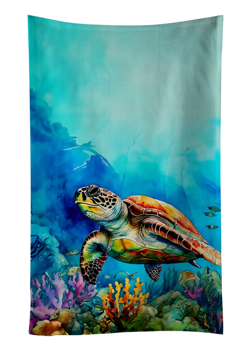 DAC2805KTWL 25 x 15 in. Loggerhead Sea Turtle Kitchen Towel