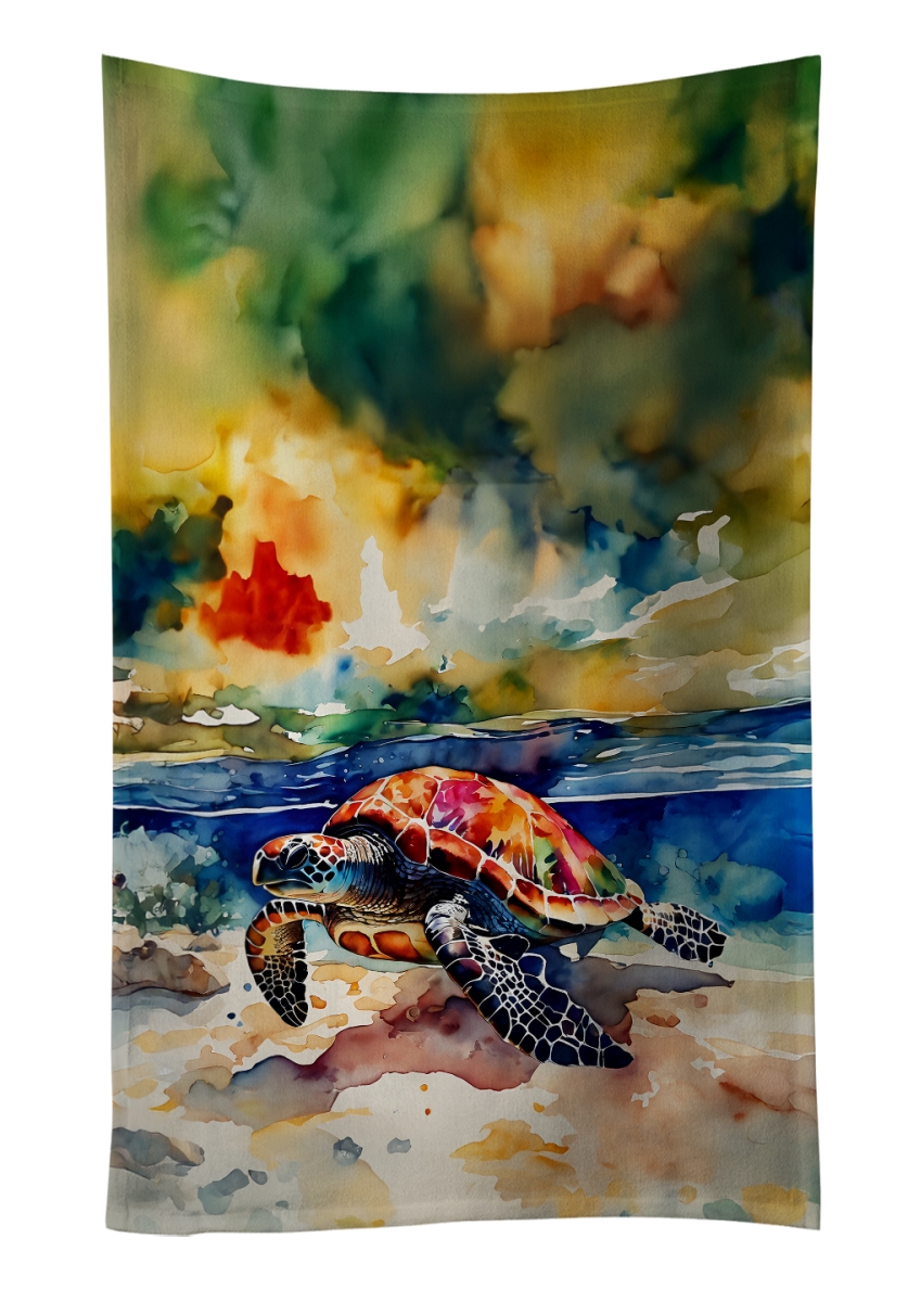 DAC2806KTWL 25 x 15 in. Loggerhead Sea Turtle Kitchen Towel