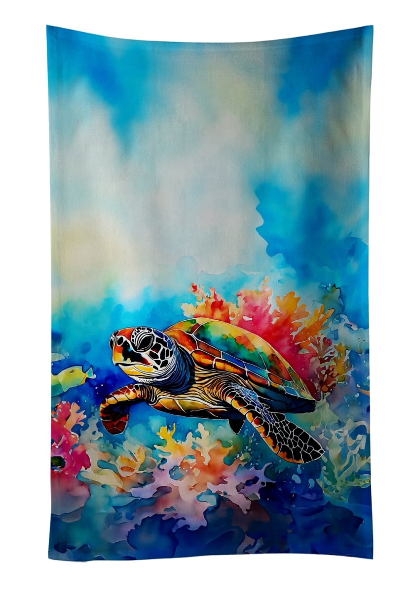 DAC2807KTWL 25 x 15 in. Loggerhead Sea Turtle Kitchen Towel