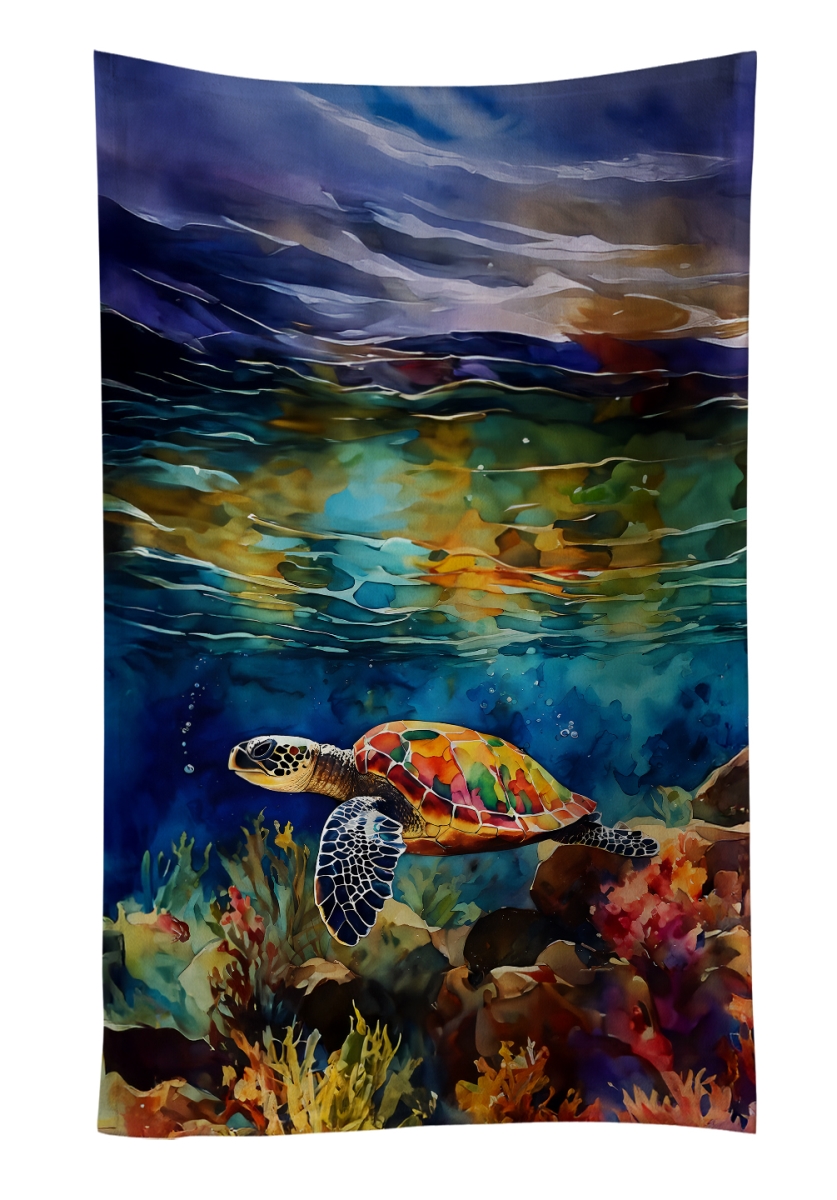 DAC2808KTWL 25 x 15 in. Loggerhead Sea Turtle Kitchen Towel