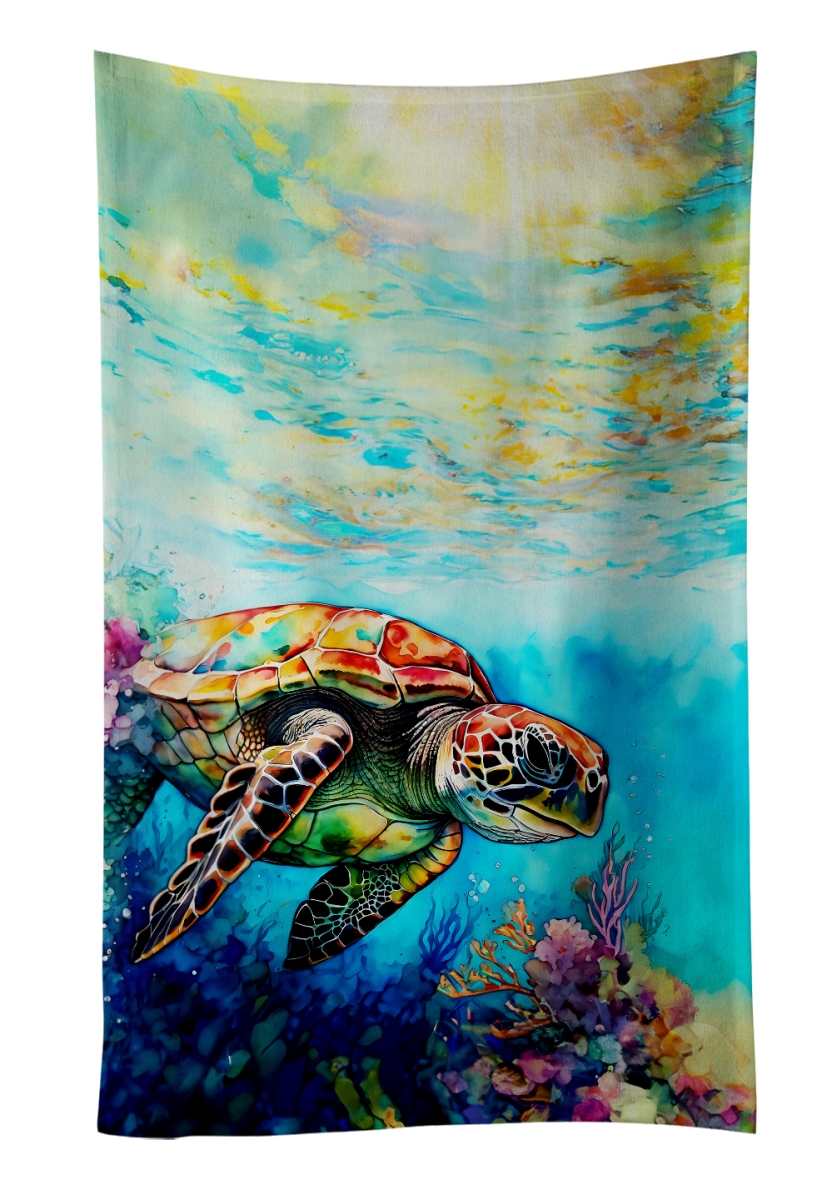 DAC2809KTWL 25 x 15 in. Loggerhead Sea Turtle Kitchen Towel