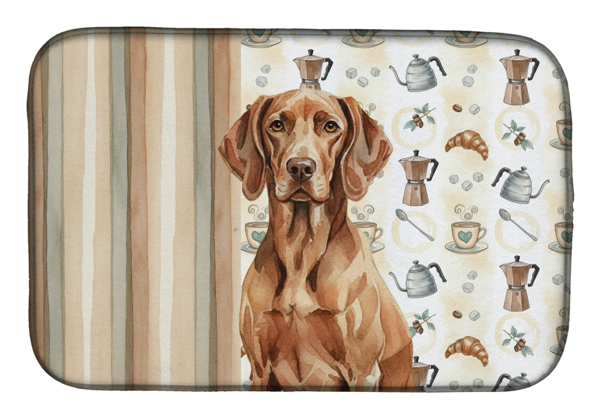 Picture of Carolines Treasures WDK7556DDM 21 x 14 in. Liver Pointer Coffee Bar Dish Drying Mat