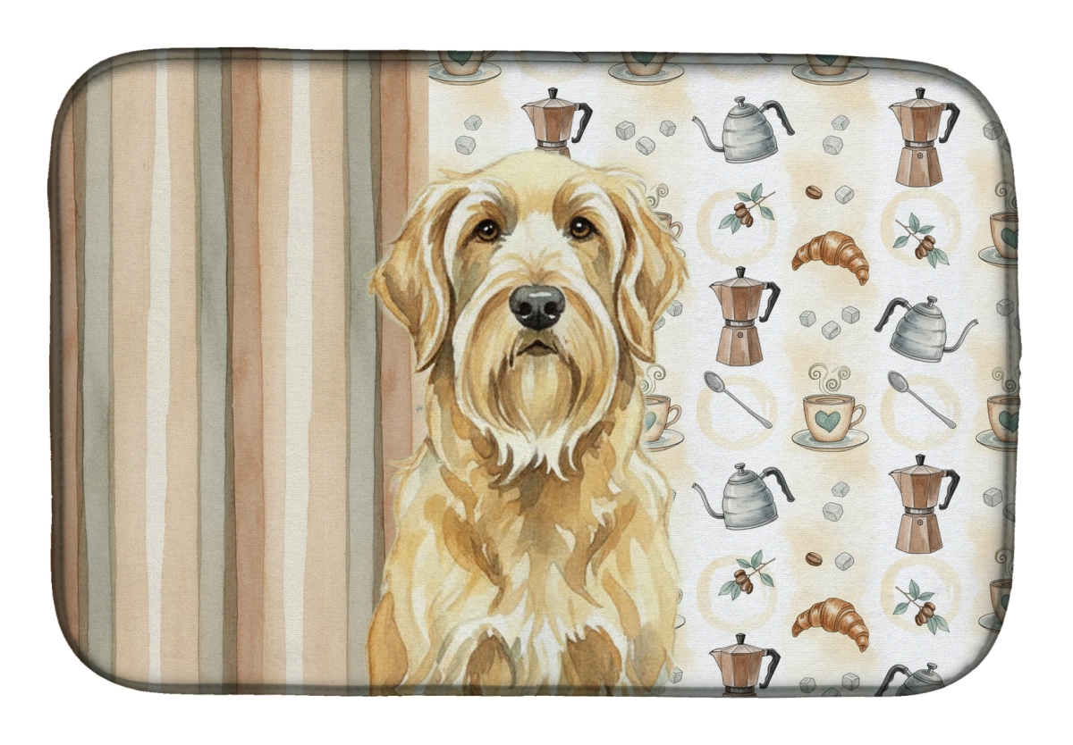 Picture of Carolines Treasures WDK7540DDM 21 x 14 in. Wheaten & Tan Otterhound Coffee Bar Dish Drying Mat