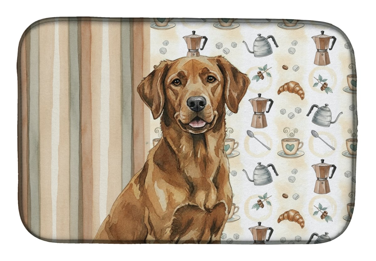 Picture of Carolines Treasures WDK7367DDM 21 x 14 in. Chesapeake Bay Retriever Coffee Bar Dish Drying Mat