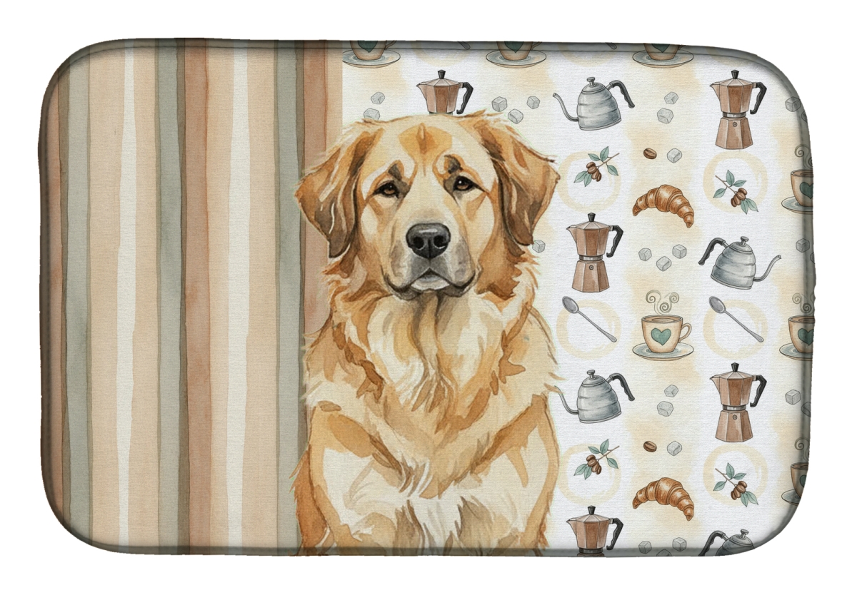 Picture of Carolines Treasures WDK7500DDM 21 x 14 in. Sandy Leonberger Coffee Bar Dish Drying Mat
