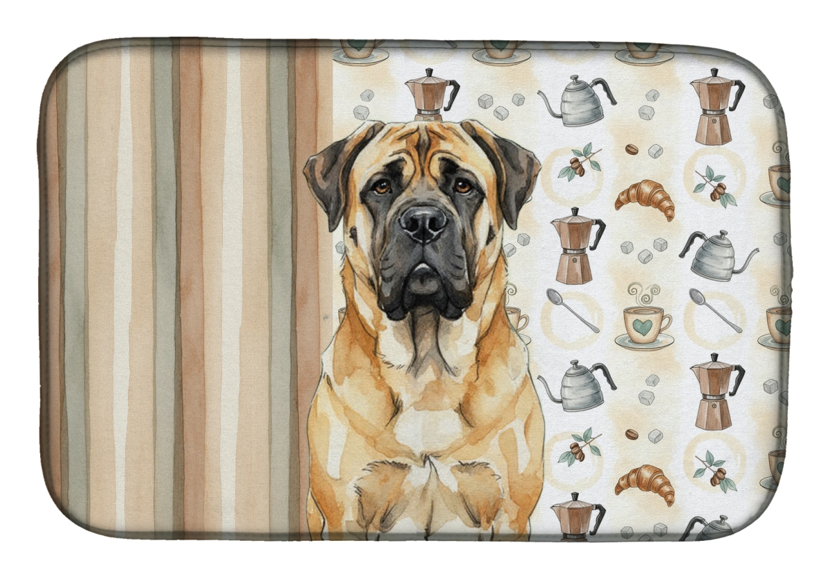 Picture of Carolines Treasures WDK7510DDM 21 x 14 in. Fawn Mastiff Coffee Bar Dish Drying Mat