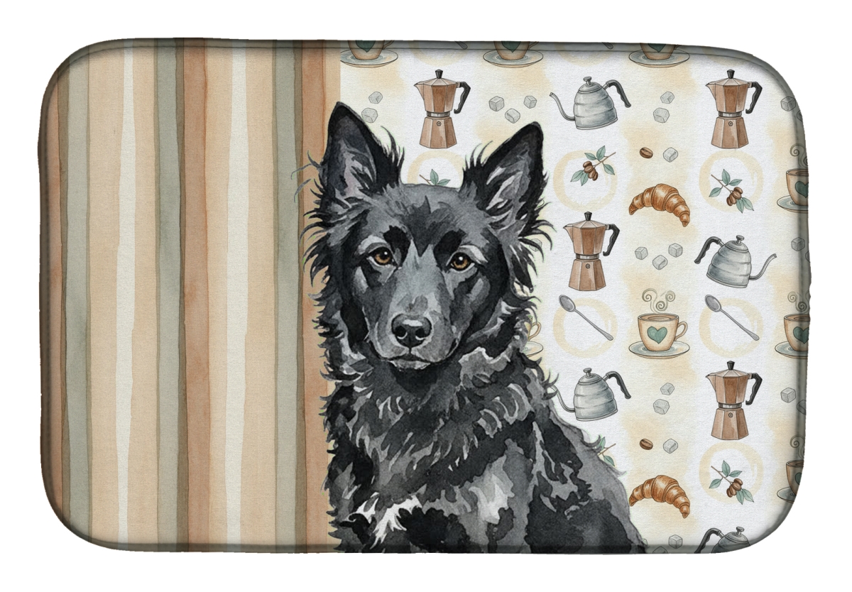 Picture of Carolines Treasures WDK7520DDM 21 x 14 in. Mudi Coffee Bar Dish Drying Mat