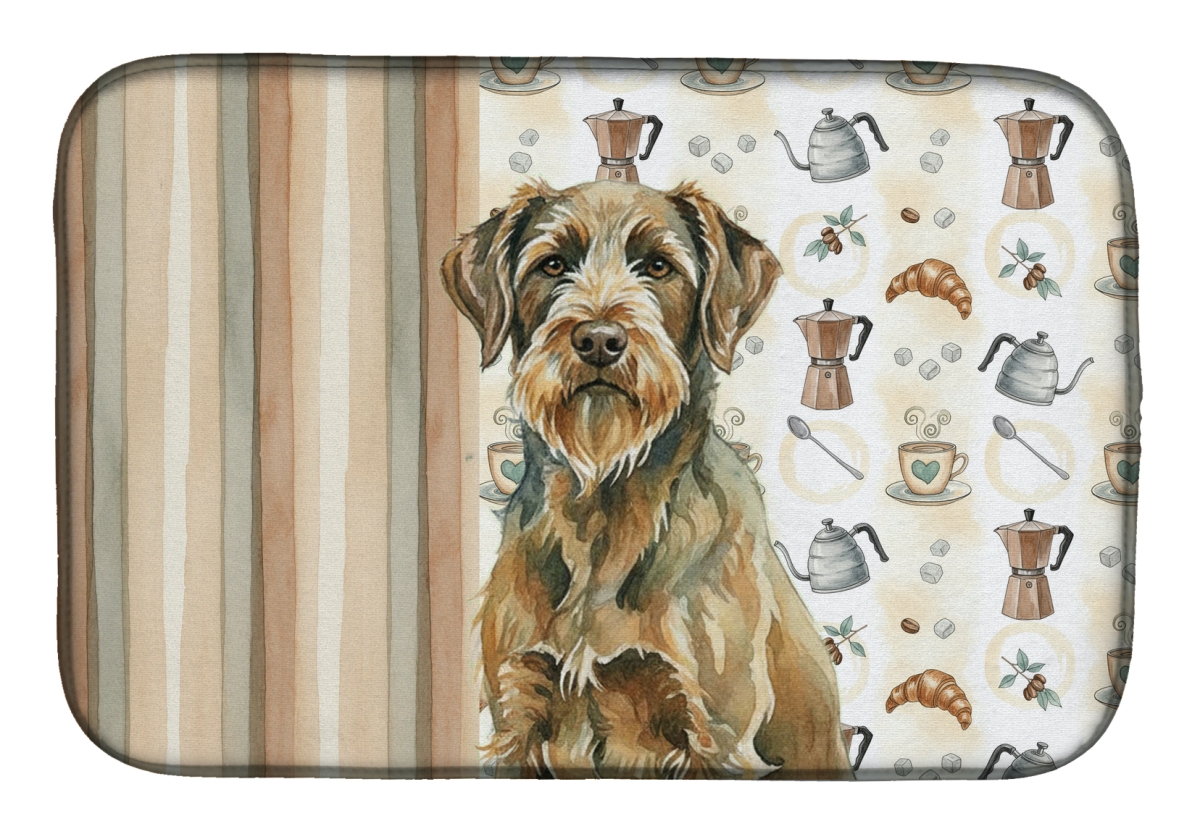 Picture of Carolines Treasures WDK7659DDM 21 x 14 in. Chestnut Wirehaired Pointing Griffon Coffee Bar Dish Drying Mat