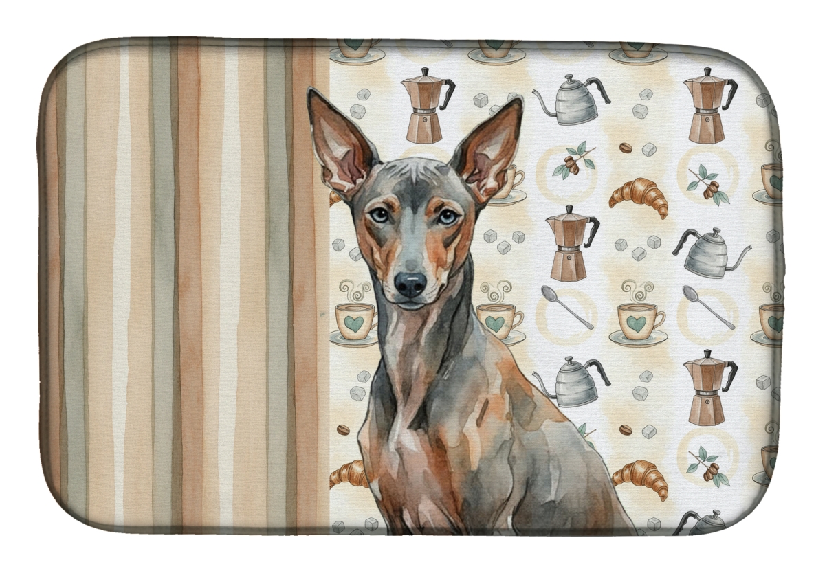 Picture of Carolines Treasures WDK7661DDM 21 x 14 in. Xoloitzcuintli Coffee Bar Dish Drying Mat