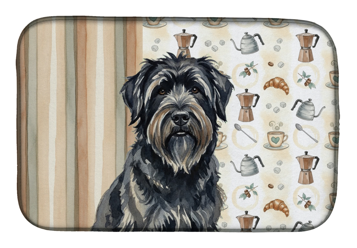 Picture of Carolines Treasures WDK7333DDM 21 x 14 in. Bouvier Des Flandres Coffee Bar Dish Drying Mat