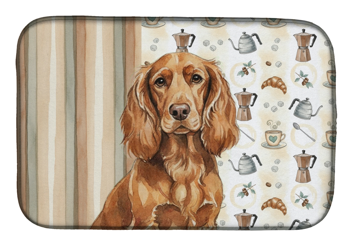 Picture of Carolines Treasures WDK7338DDM 21 x 14 in. Boykin Spaniel Coffee Bar Dish Drying Mat