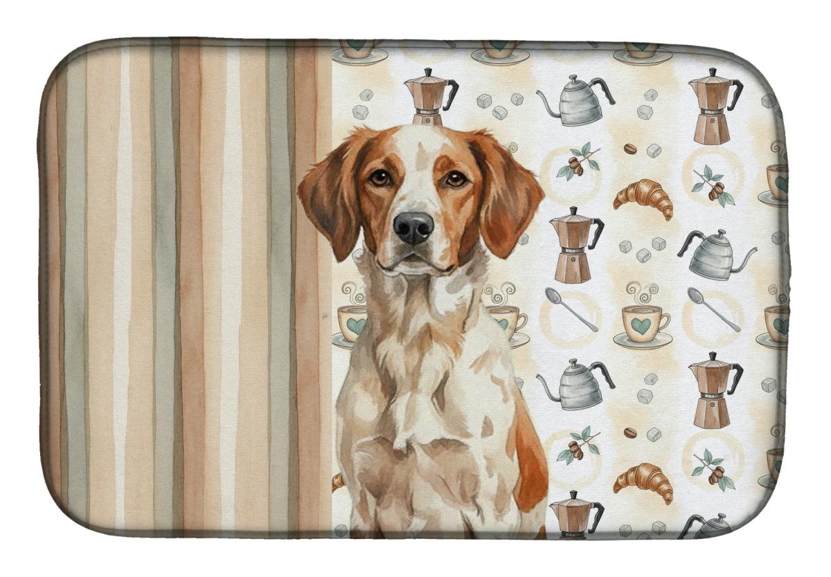 Picture of Carolines Treasures WDK7345DDM 21 x 14 in. Roan Brittany Coffee Bar Dish Drying Mat