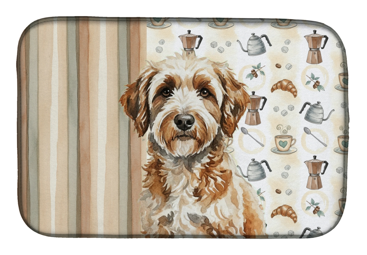 Picture of Carolines Treasures WDK7495DDM 21 x 14 in. Lagotto Romagnolo Coffee Bar Dish Drying Mat