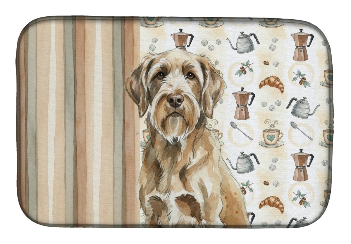 Picture of Carolines Treasures WDK7627DDM 21 x 14 in. Spinone Italiano Coffee Bar Dish Drying Mat
