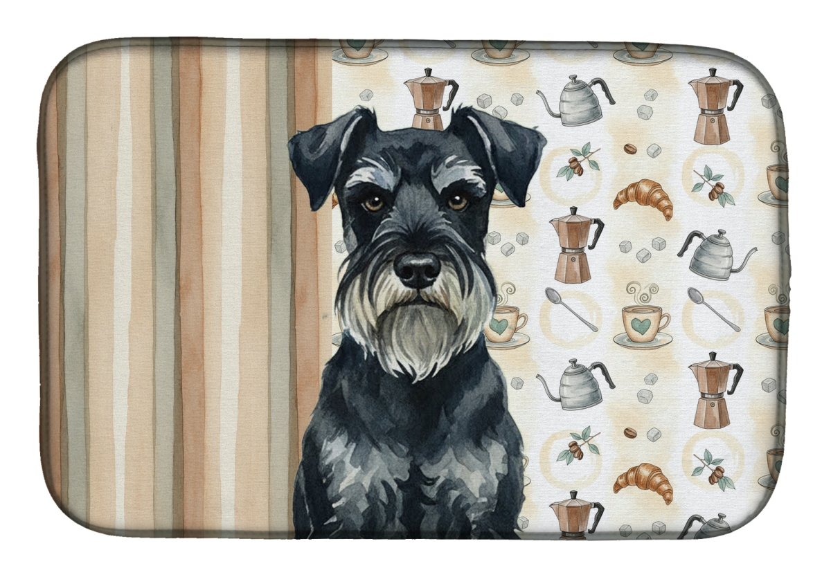 Picture of Carolines Treasures WDK7632DDM 21 x 14 in. Standard Schnauzer Coffee Bar Dish Drying Mat