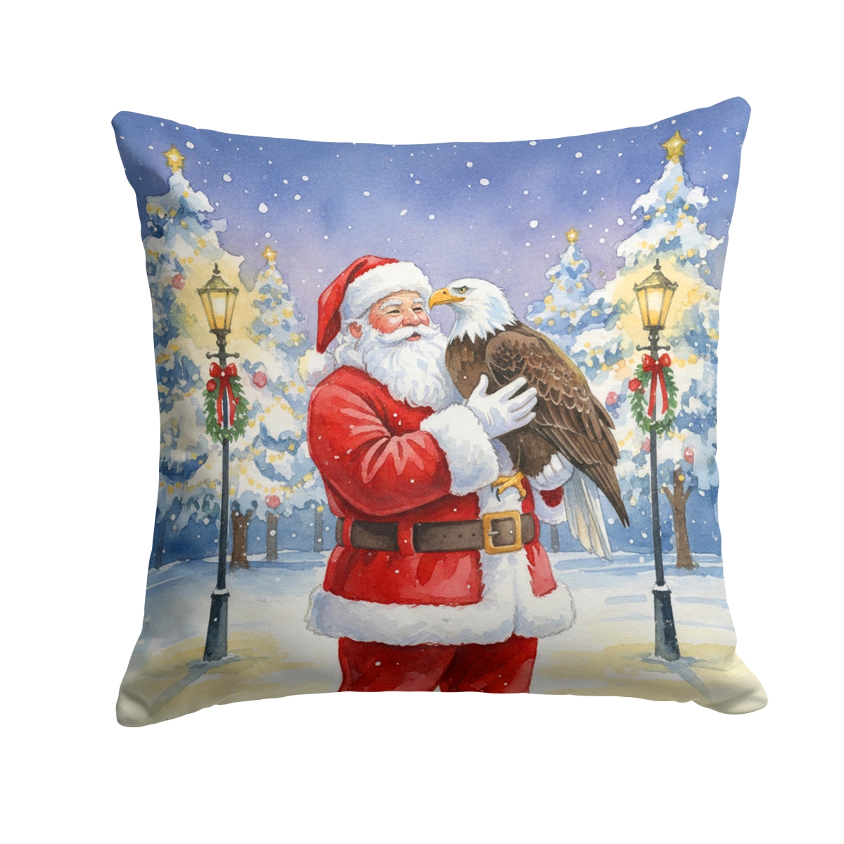 FNT1186PW1818 18 x 18 in. Eagle with Santa Claus Throw Pillow