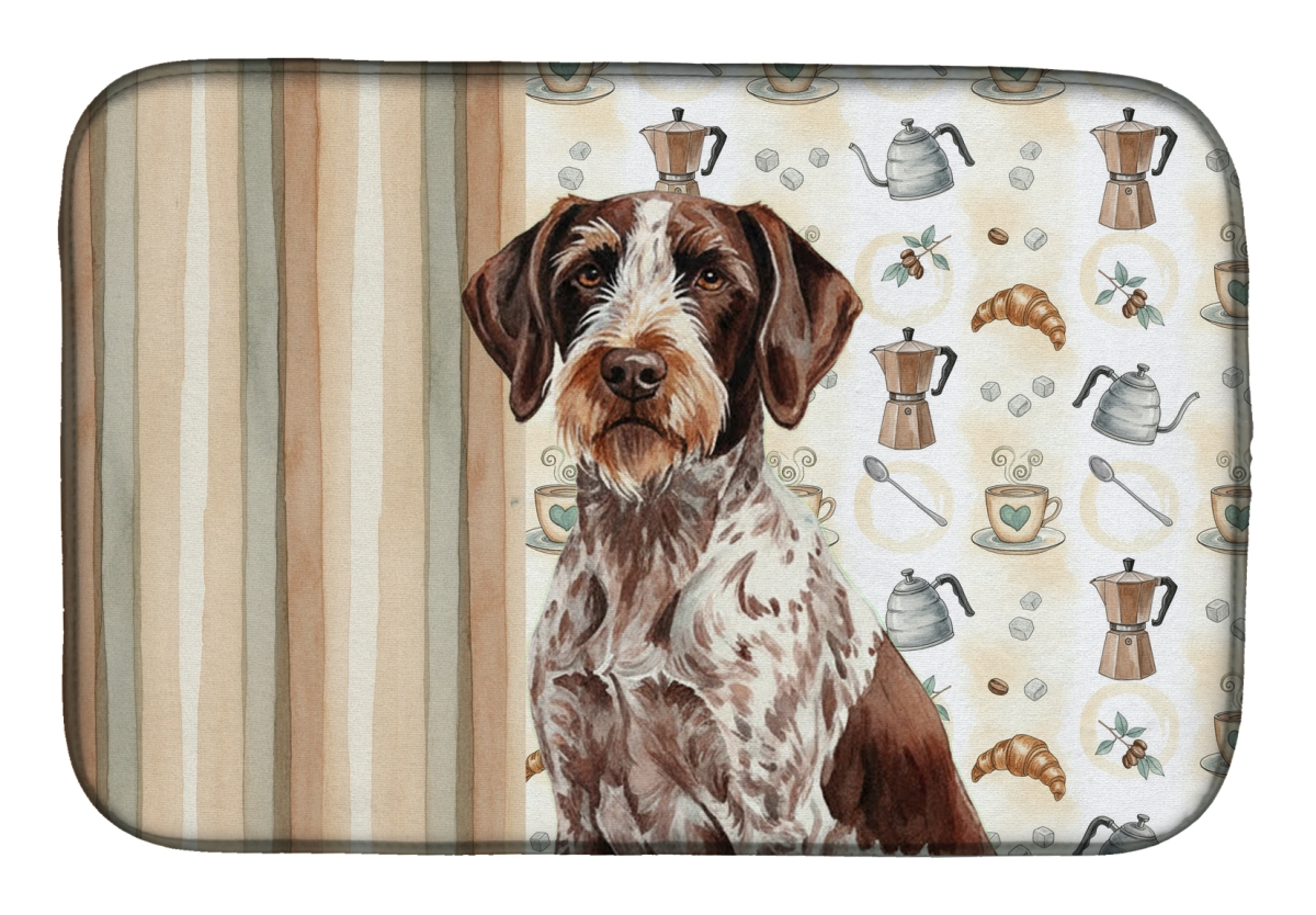 Picture of Carolines Treasures WDK7450DDM 21 x 14 in. Roan German Wirehaired Pointer Coffee Bar Dish Drying Mat