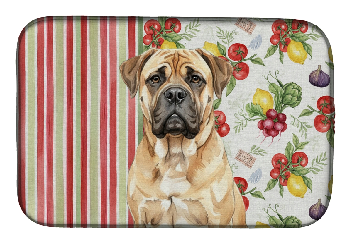 Picture of Carolines Treasures WDK8153DDM 21 x 14 in. Bullmastiff Vegetables Dish Drying Mat