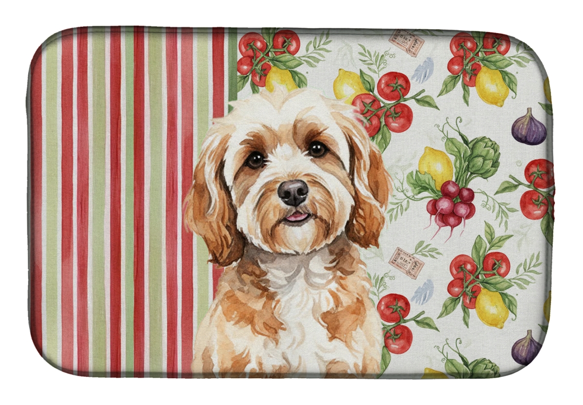 Picture of Carolines Treasures WDK8166DDM 21 x 14 in. Cavapoo Vegetables Dish Drying Mat
