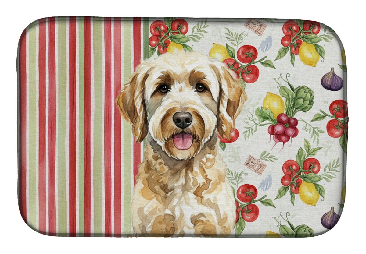 Picture of Carolines Treasures WDK8291DDM 21 x 14 in. Labradoodle Vegetables Dish Drying Mat