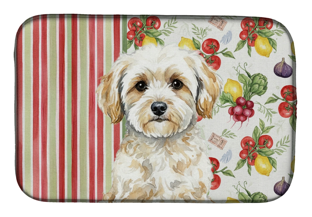 Picture of Carolines Treasures WDK8307DDM 21 x 14 in. Maltipoo Vegetables Dish Drying Mat
